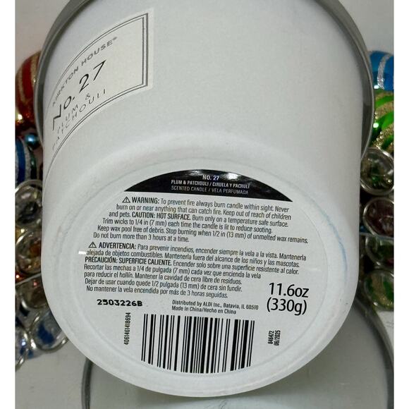 Huntington Home No. 27 Candle Plum & Patchouli - White - 11.6 Oz - Picture 4 of 5